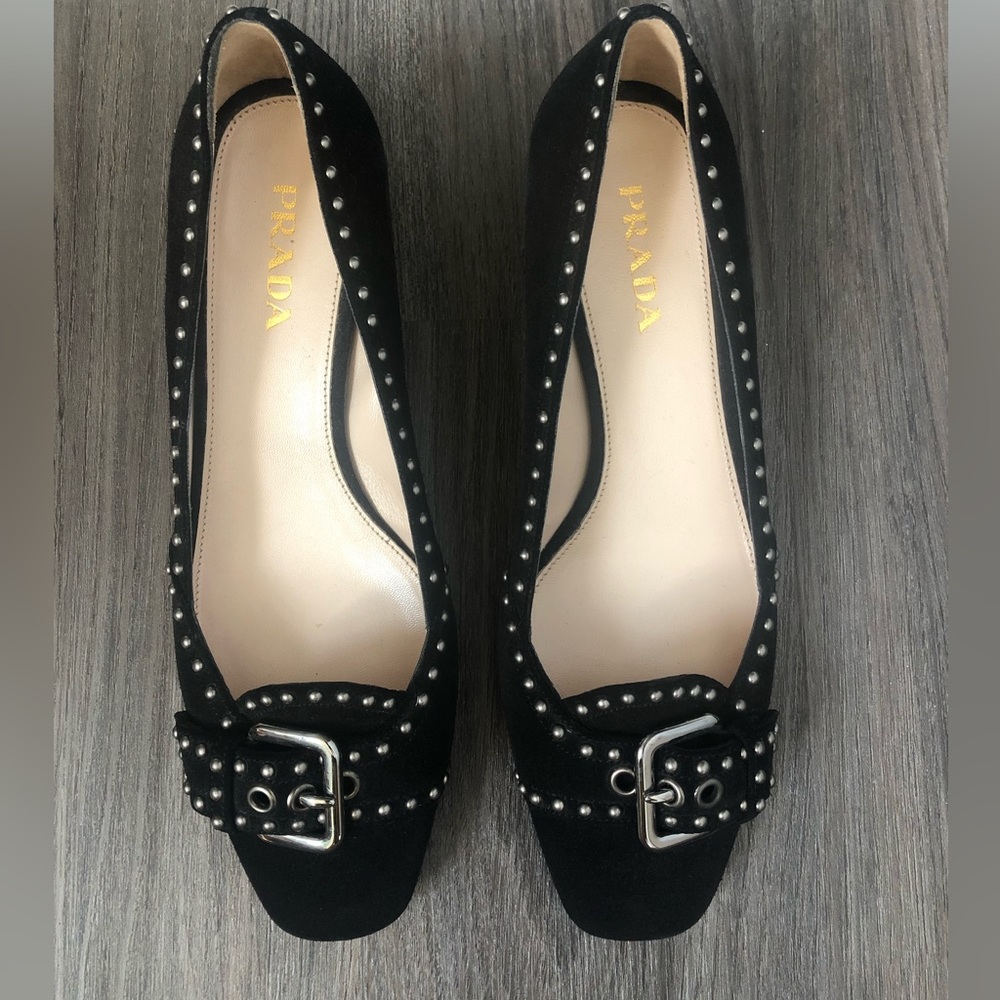 Brand New Prada Studded Loafers 38.5
